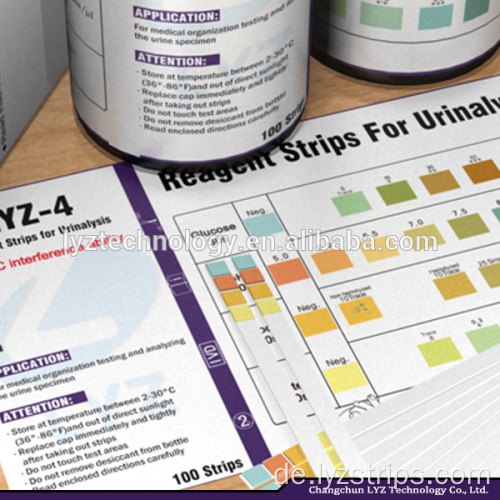 LYZ URS-4B medizinischer Diabetes-Urin-Diagnosestreifen